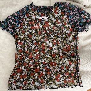 Nike Floral Sheer Top S